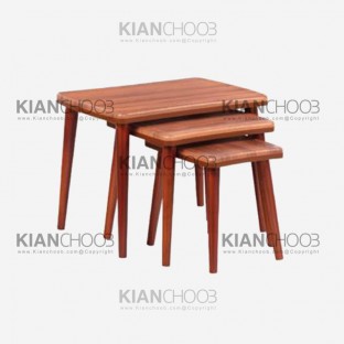 میز جلو مبلی همراه با 3 عدد میز عسلی کیان چوب مدل رونیز با صفحه MDF و روکش وکیوم