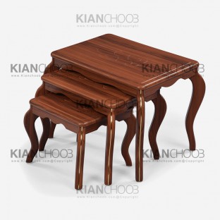 میز جلو مبلی همراه با 3 عدد میز عسلی کیان چوب مدل ونیز با صفحه MDF و روکش وکیوم