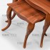 میز جلو مبلی همراه با 3 عدد میز عسلی کیان چوب مدل پیچک با صفحه MDF و روکش وکیوم