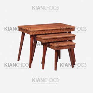 میز جلو مبلی همراه با 3 عدد میز عسلی کیان چوب مدل رادو با صفحه MDF و روکش وکیوم